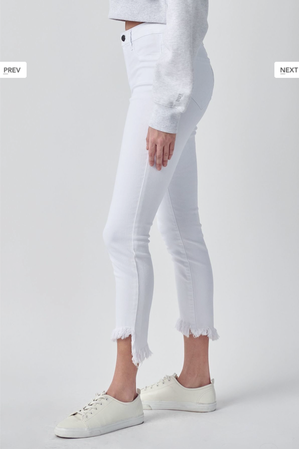 Raleigh Cropped Jeans In White