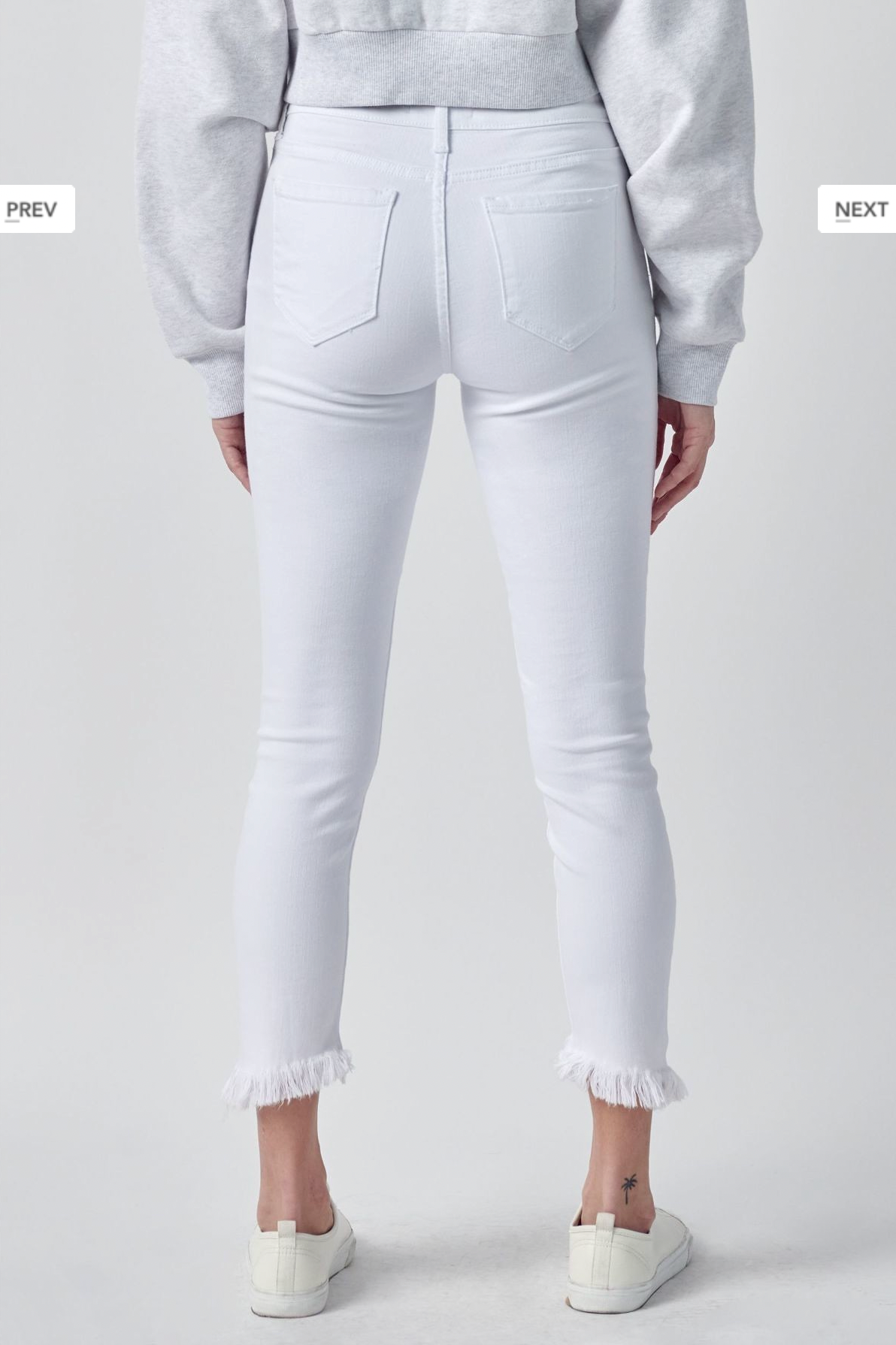 Raleigh Cropped Jeans In White