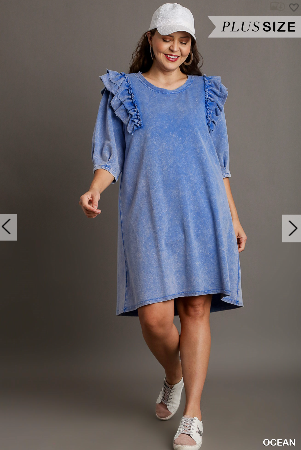 Logan French Terry Dress in Ocean