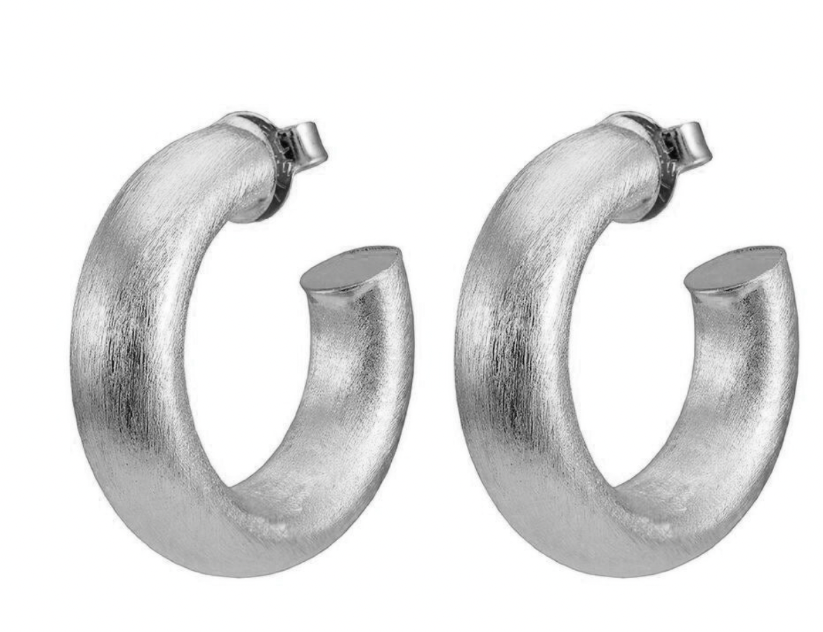 Silver Small Chantal Hoops 1.75"