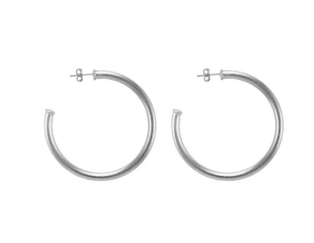 Silver Petite Everybody's Favorite Hoops 1.5"