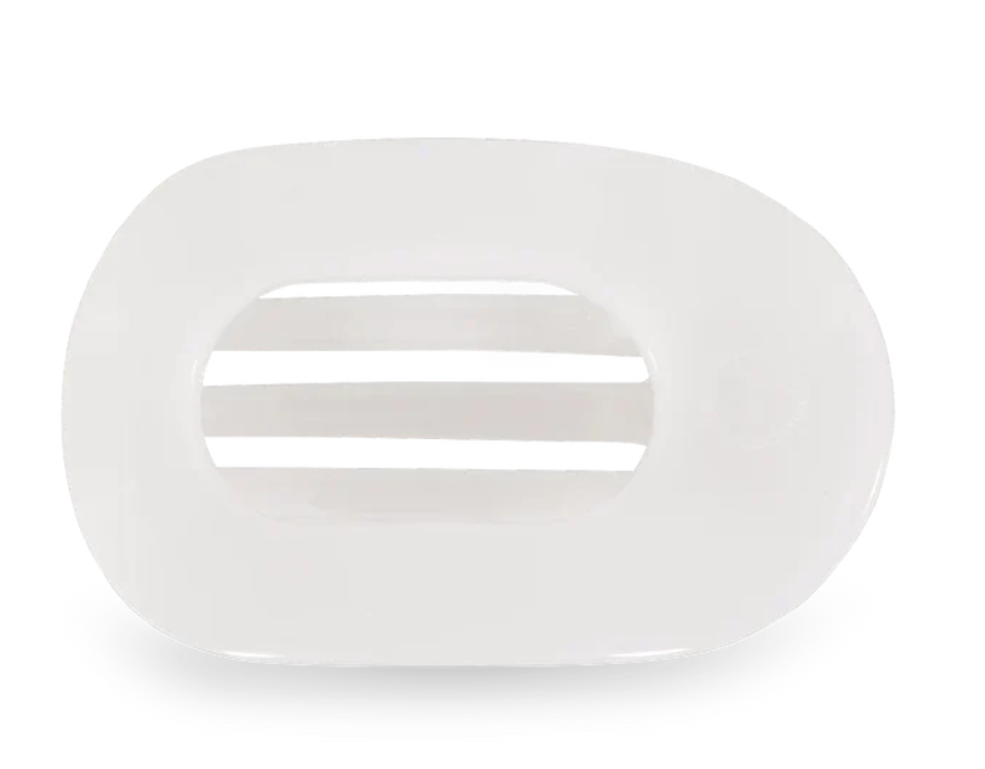 Coconut White Large Flat Round Hair Clip