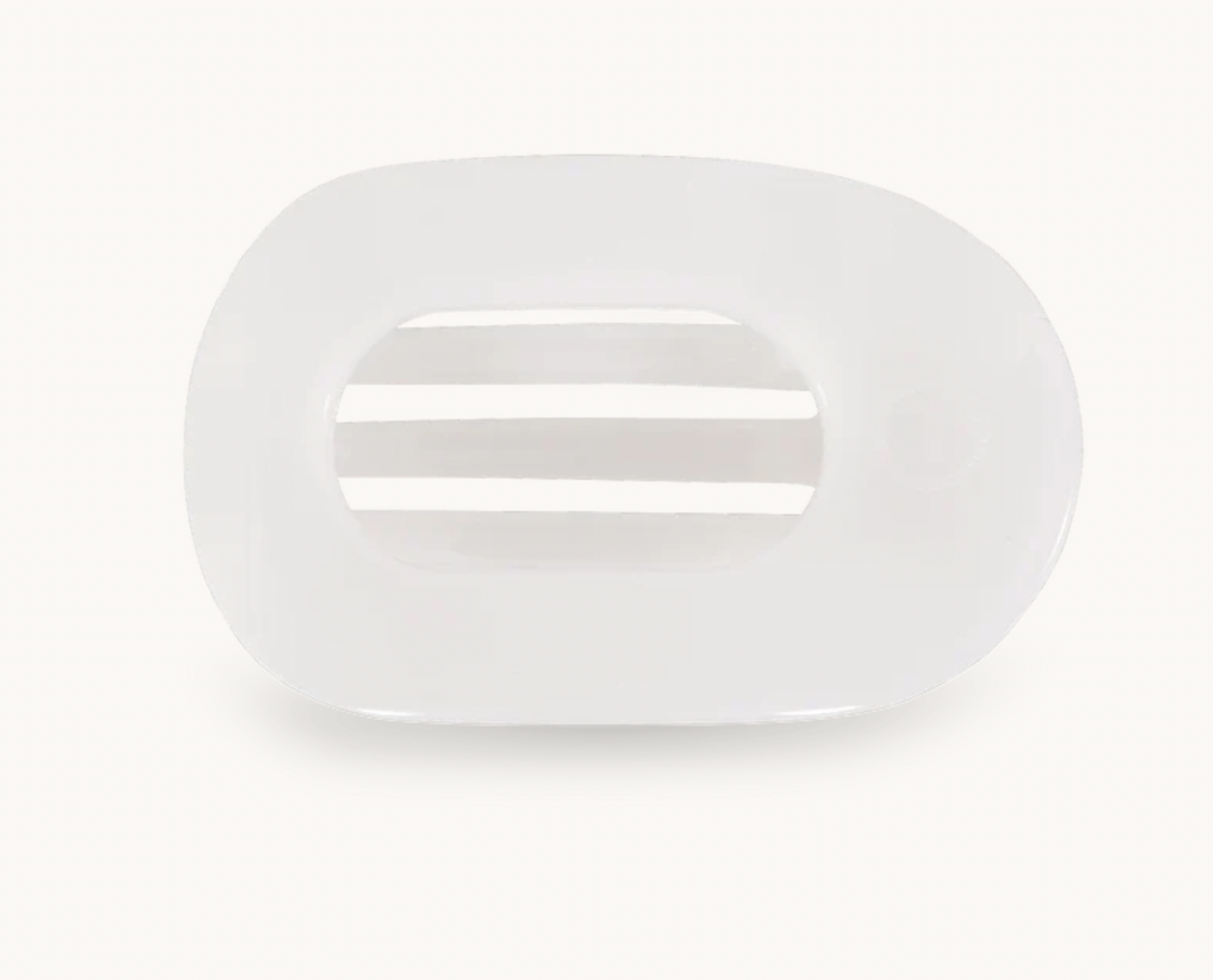 Coconut White Small Flat Round Hair Clip