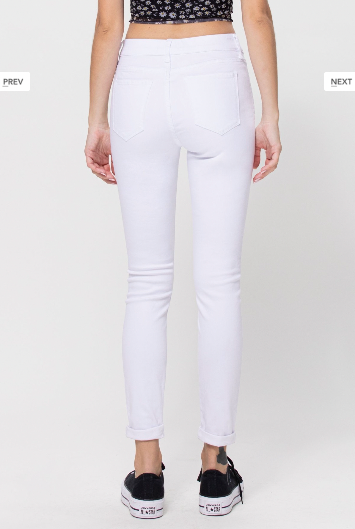 Poppy Pull On Jeans In White