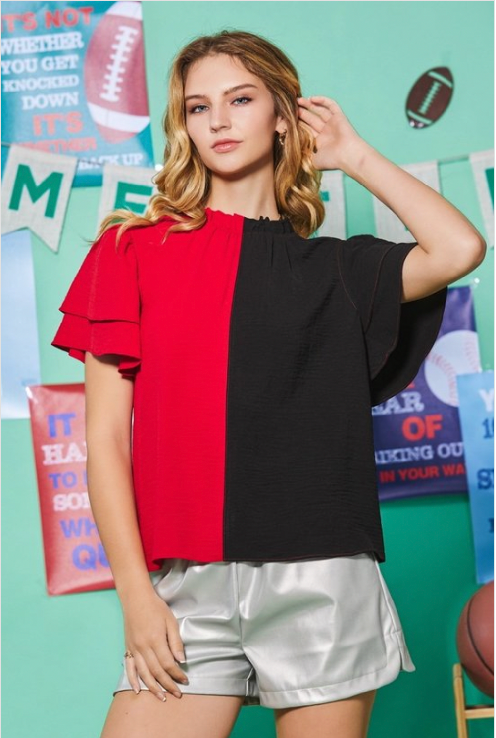 Athens Colorblock Top