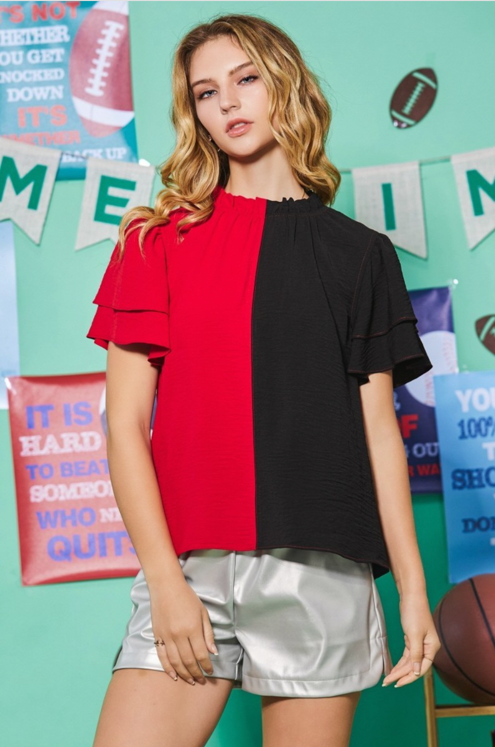 Athens Colorblock Top