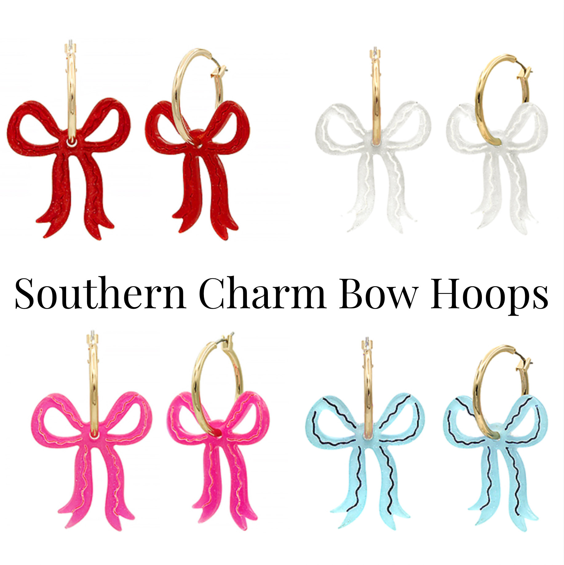 Southern Charm Bow Hoops