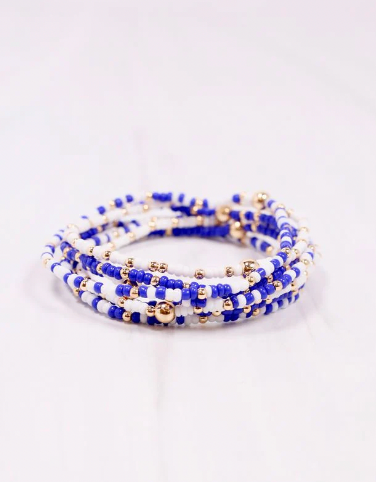 Touchdown Time Bracelet Set In Blue