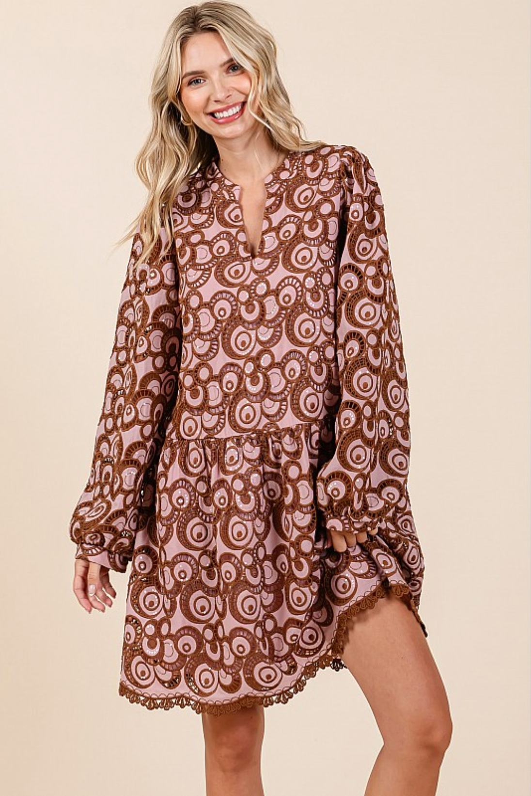 Perry Geometric Print Dress