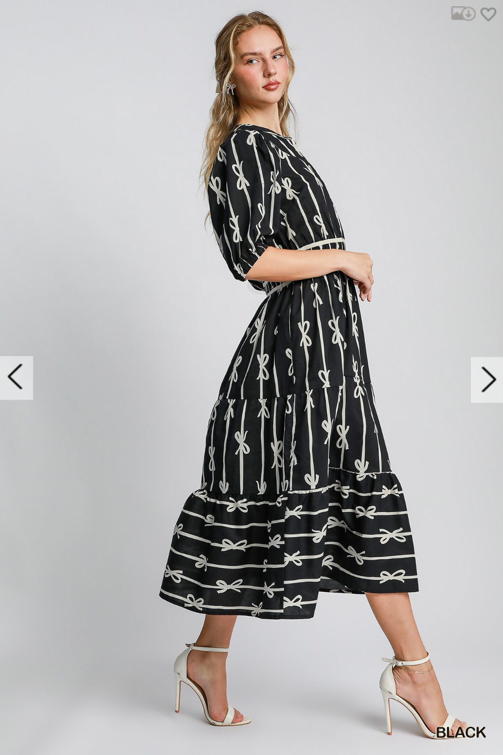 Charley Bow Print Maxi Dress