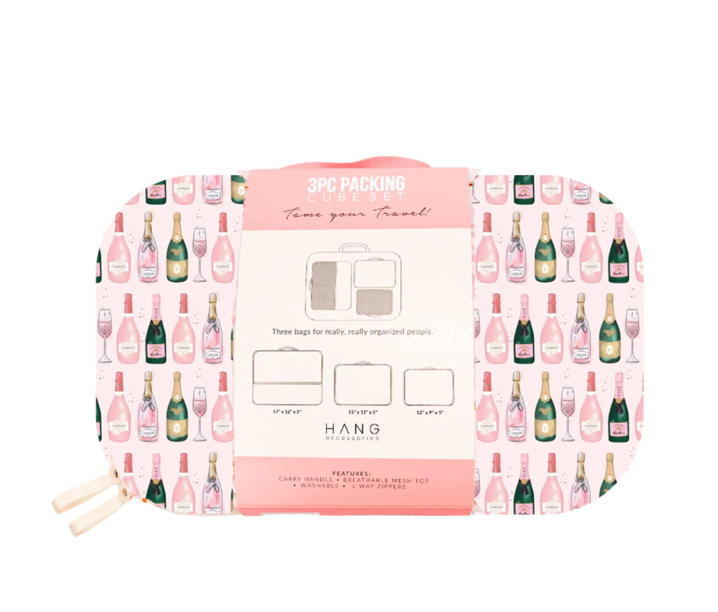 3 Piece Packing Cube Set - Champagne