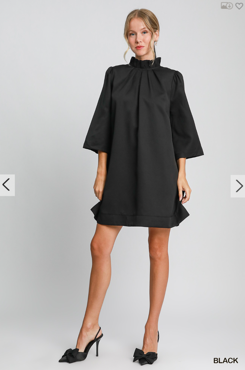 Keller High Neck Dress In Black