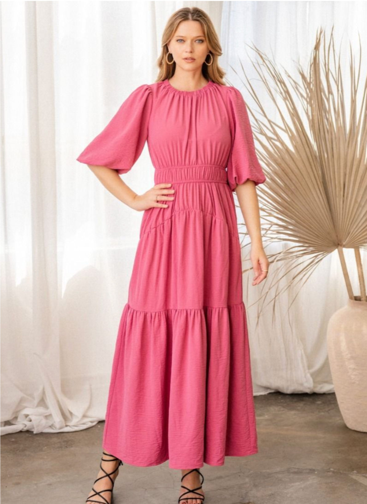 Mila Puff Sleeve Maxi Dress