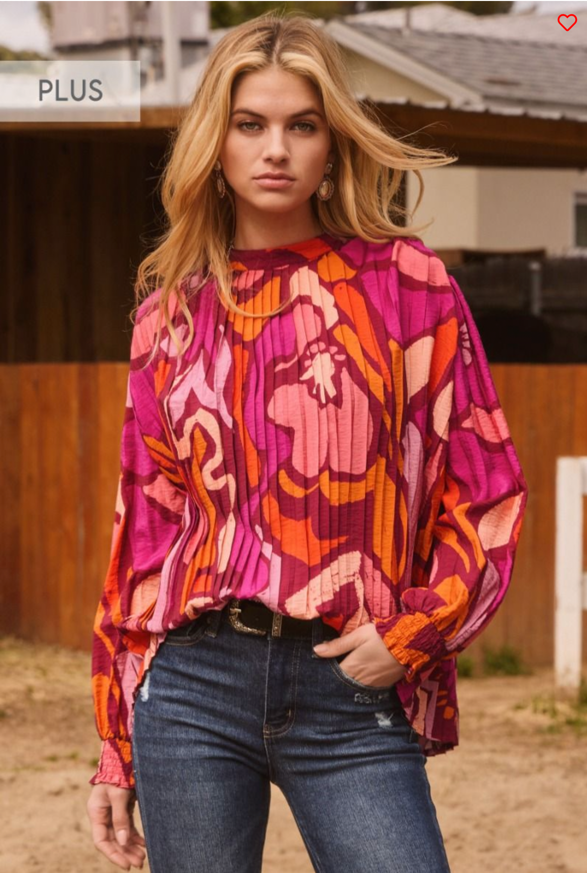 Lola Geometric Print Top