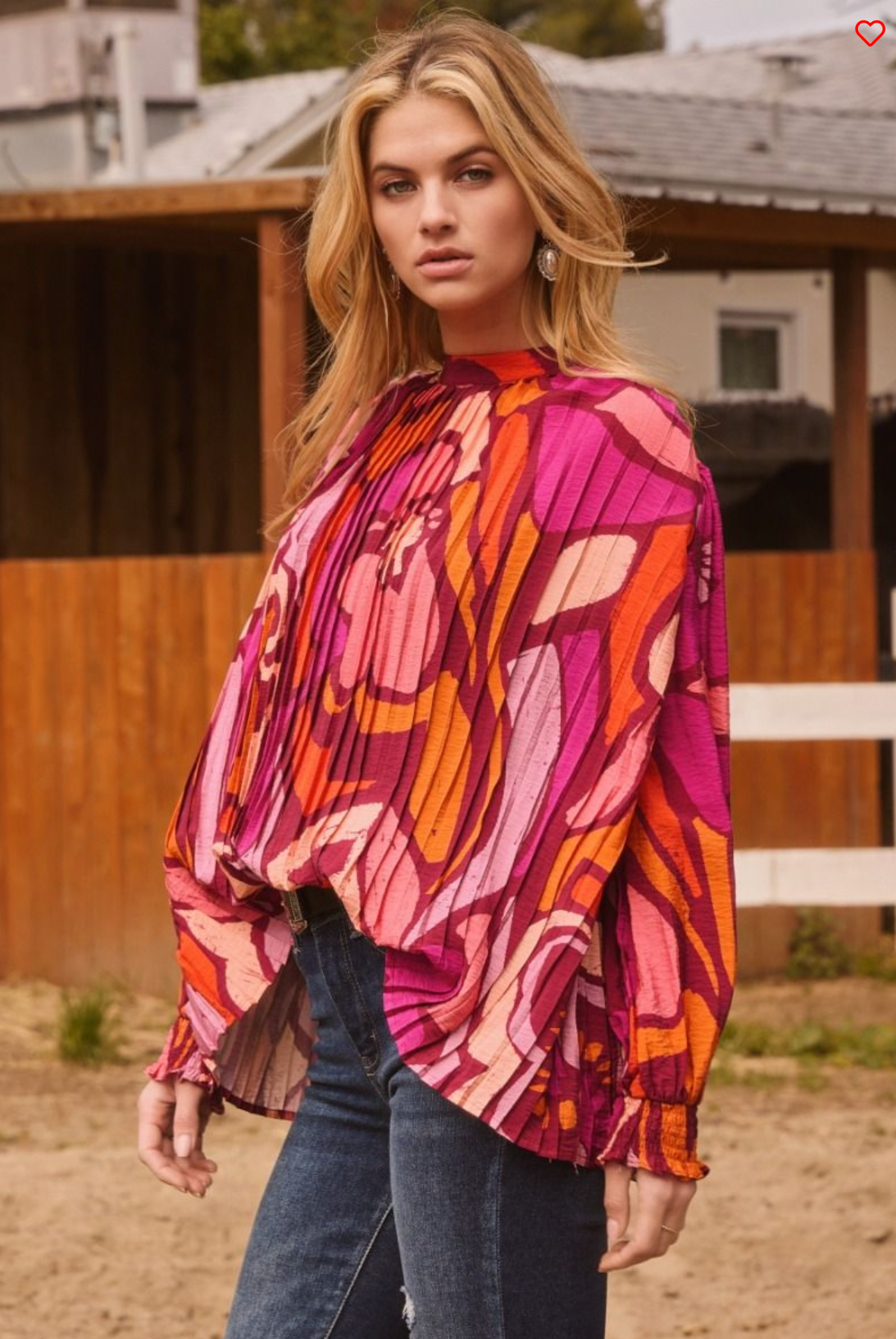 Lola Geometric Print Top