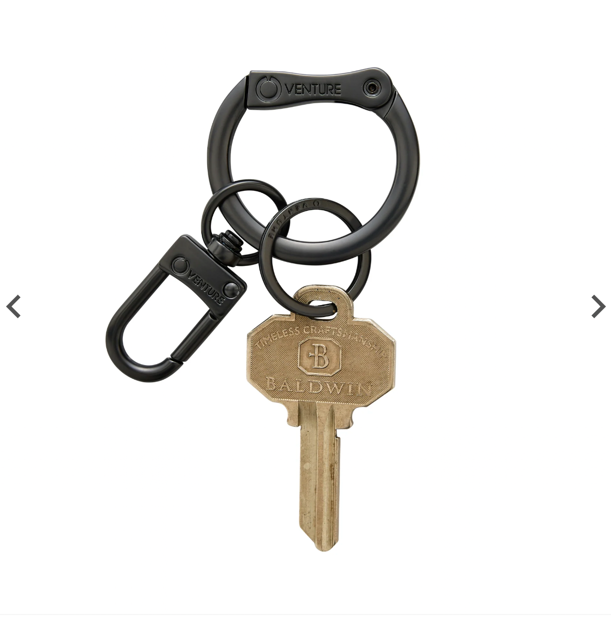 Men's Keychain - Sleek Matte Black O-Boy Keyring