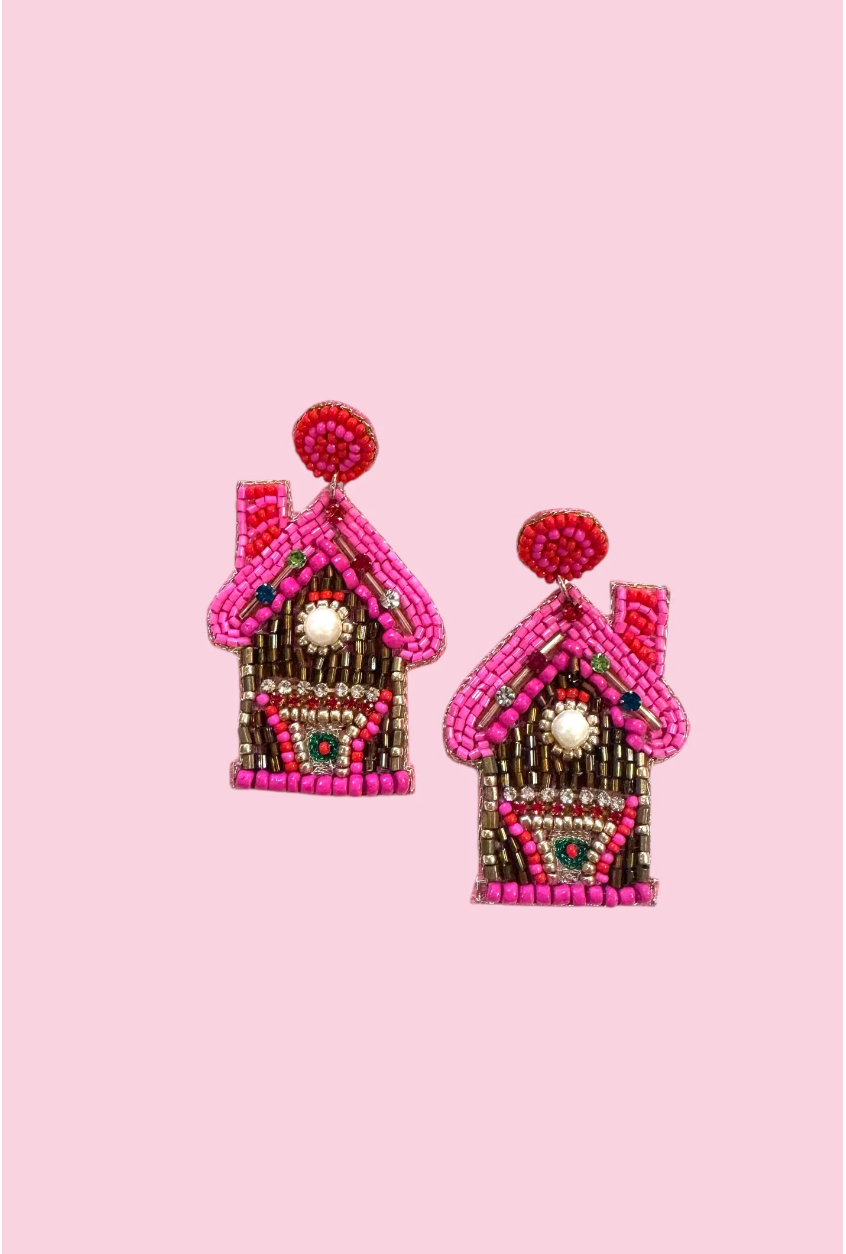 Too Sweet Gingerbread House Earrings