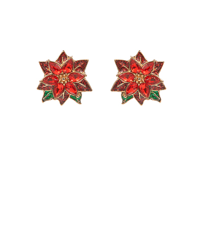 Poinsettias Please Earrings