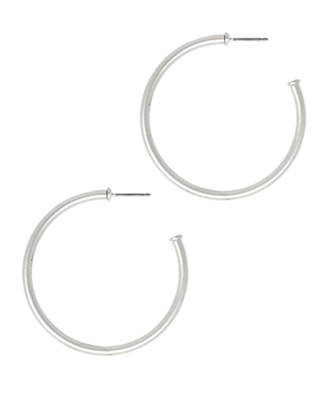 Everyday Casual Hoops In Silver