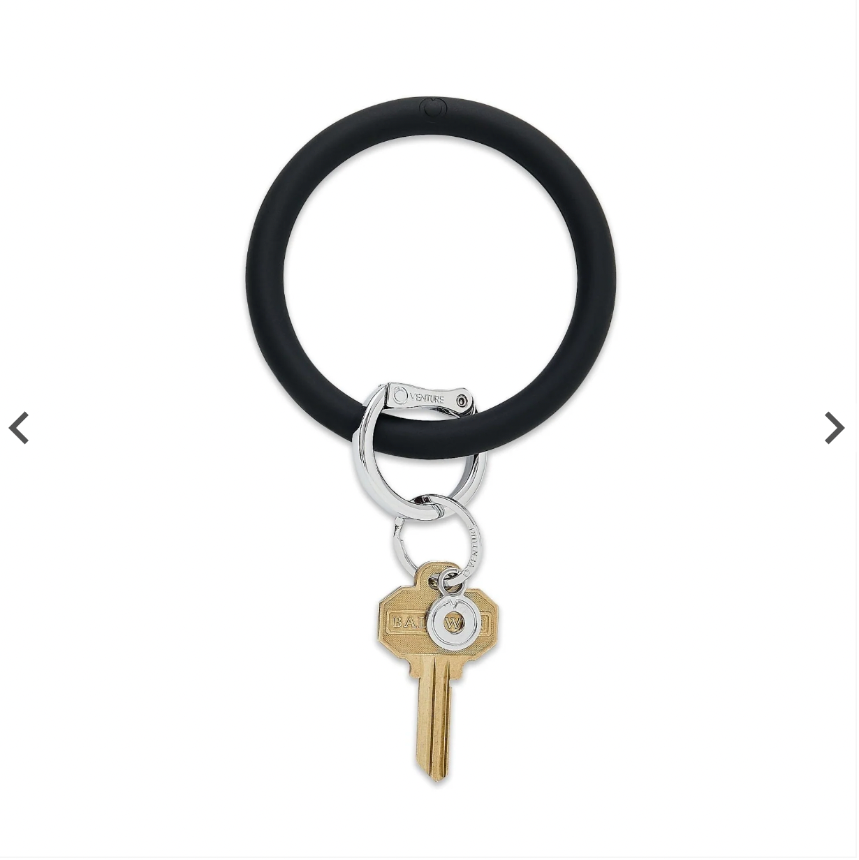 Silicone Big O® Key Ring - Back In Black