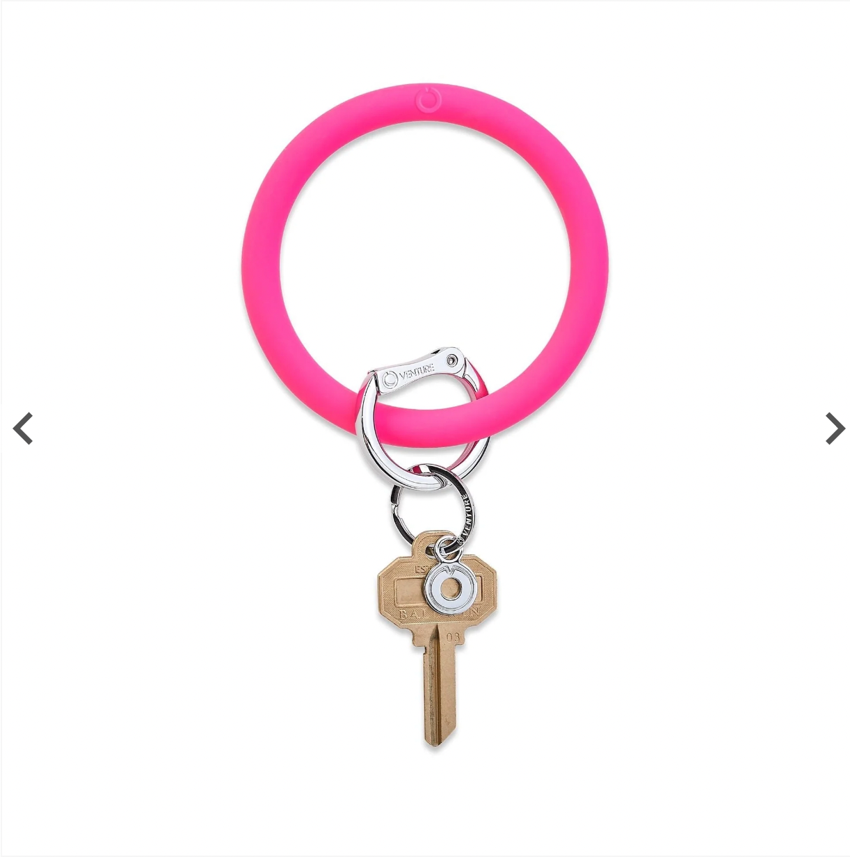 Silicone Big O® Key Ring - Tickled Pink