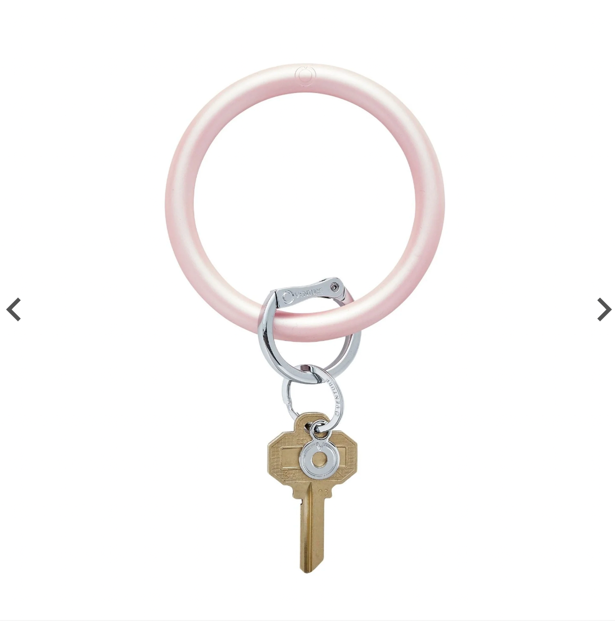 Silicone Big O® Key Ring - Rosé Pearlized