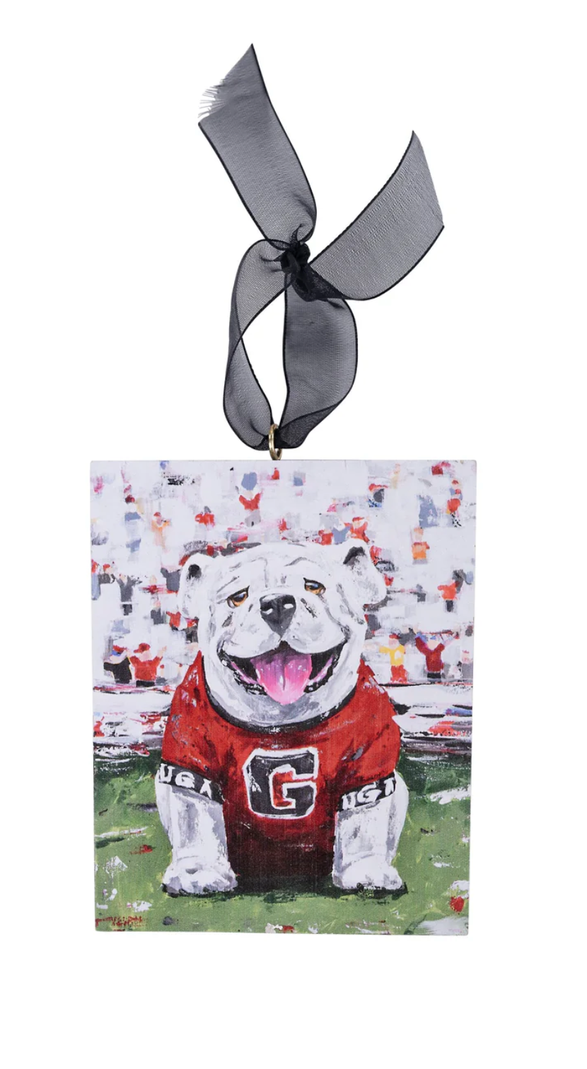 UGA Dawg Block Ornament