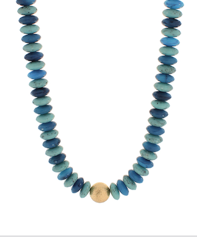 Keeping It Current Necklace In Blues