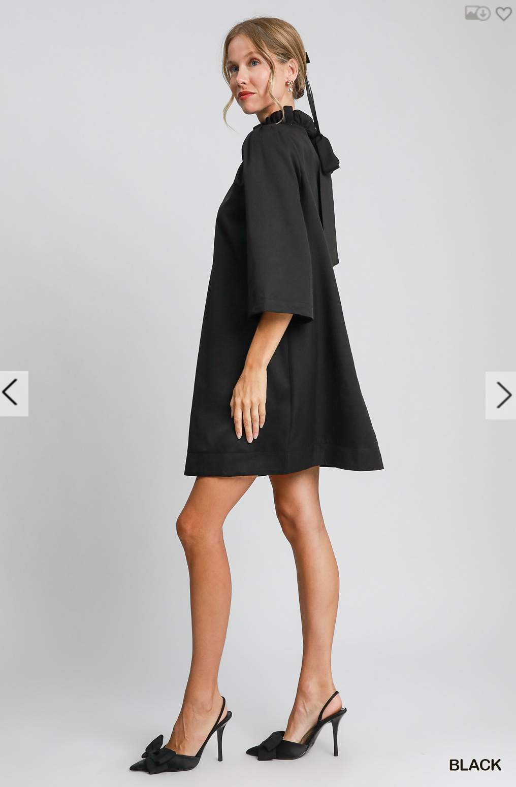 Keller High Neck Dress In Black