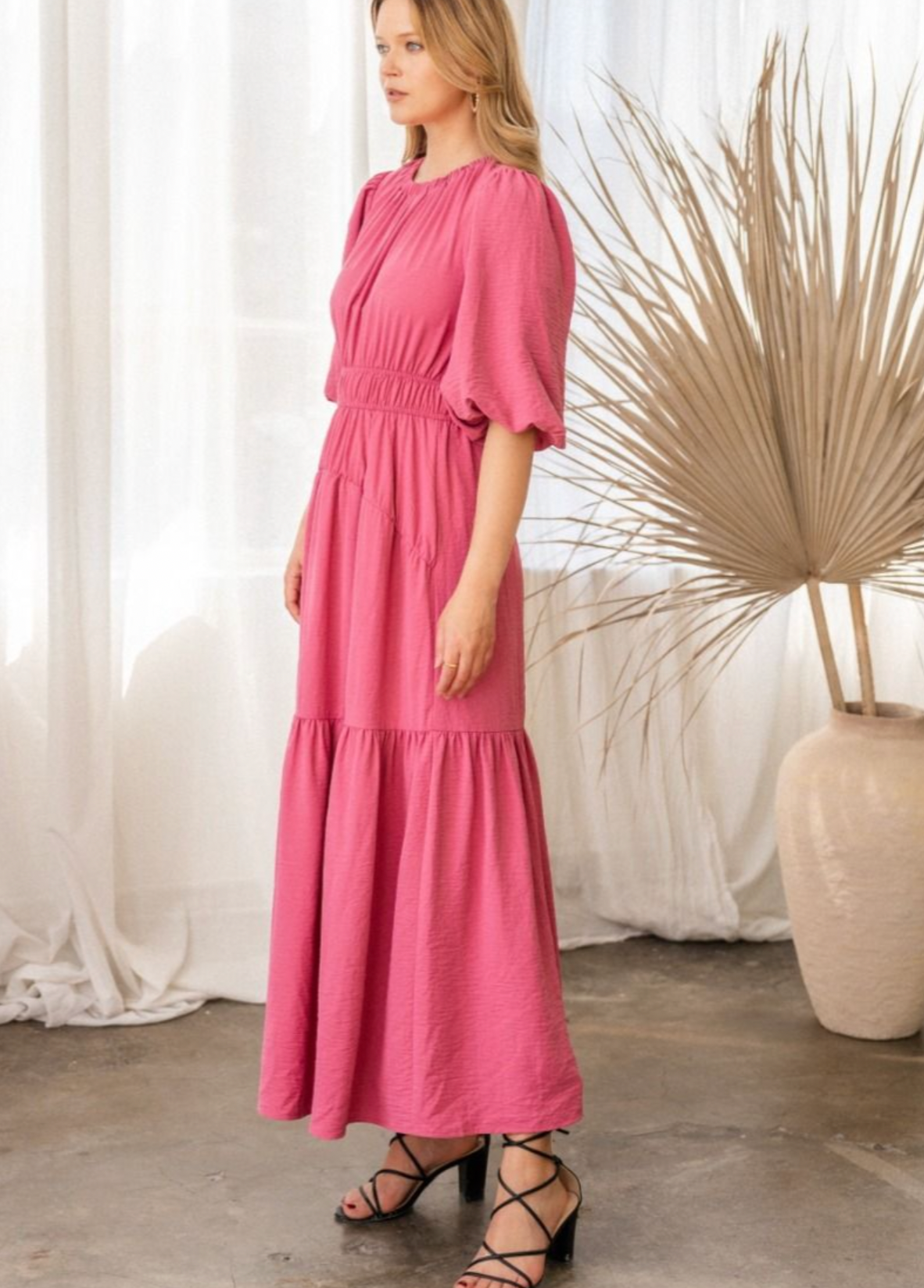 Mila Puff Sleeve Maxi Dress