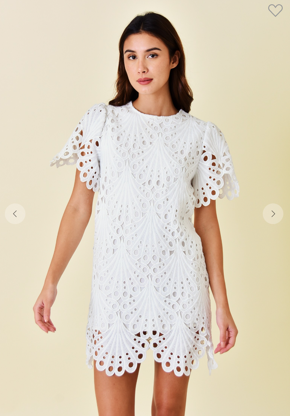 Blushing Belle Scallop Lace Dress