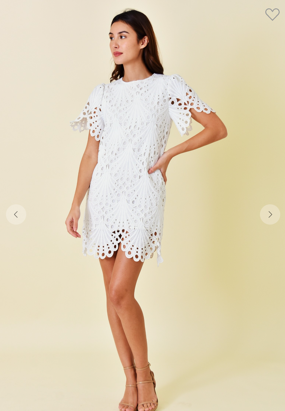 Blushing Belle Scallop Lace Dress