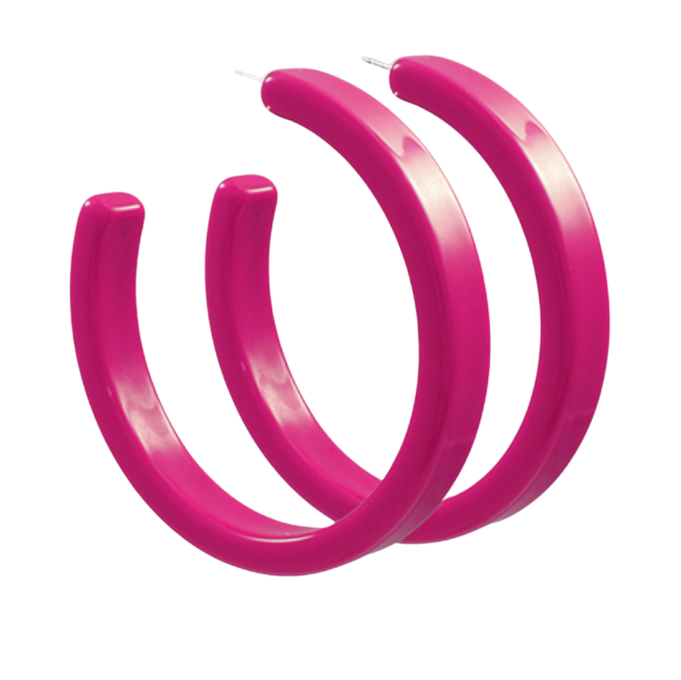 Summer Splash Hoops In Hot Pink