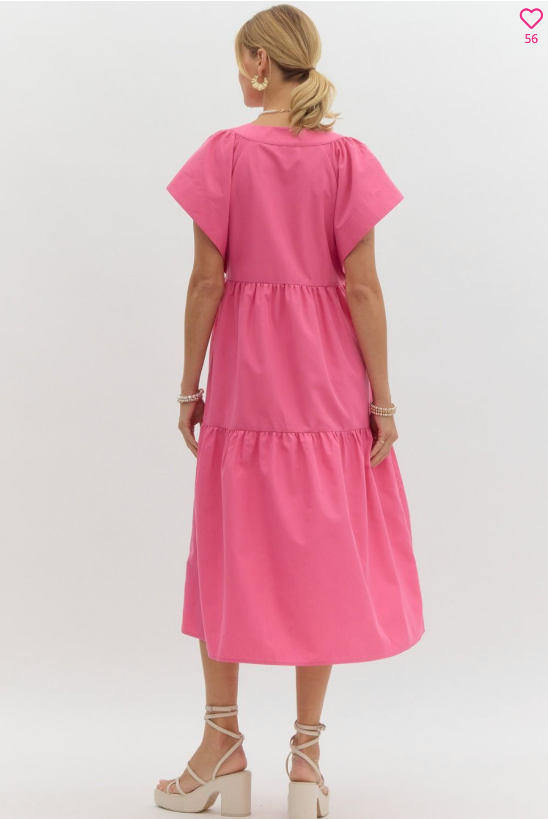 The Pink Peony Midi Dress