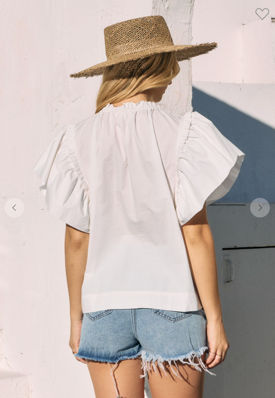 Frill Seeker Poplin Top