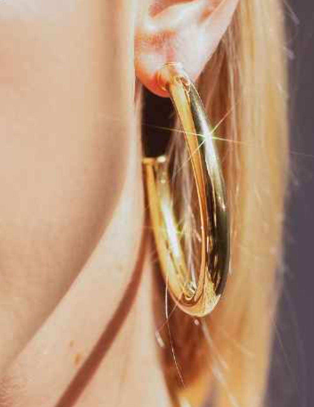 Arlene Hoops in Brushed Silver Plated