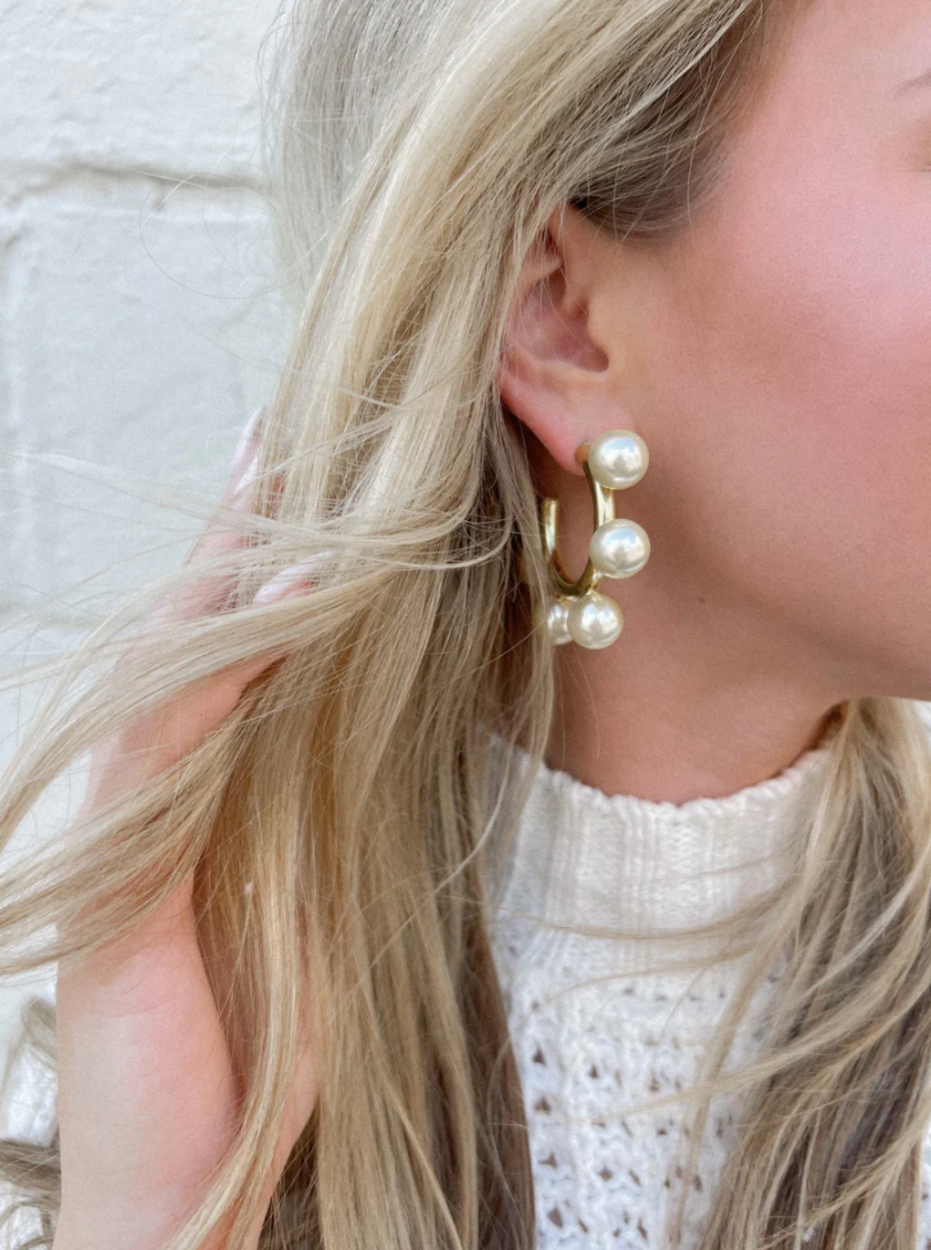 Gio Hoops in Brushed 18K Gold Plated