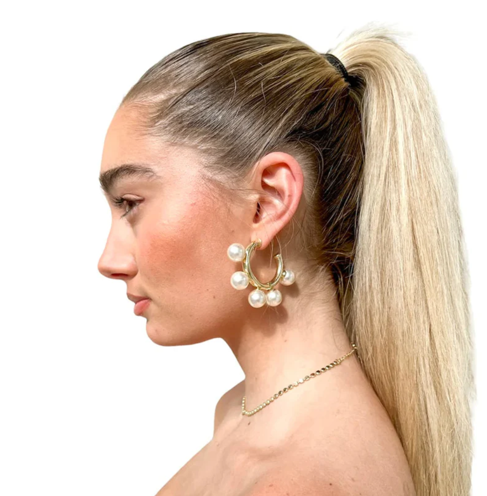 Gio Hoops in Brushed 18K Gold Plated