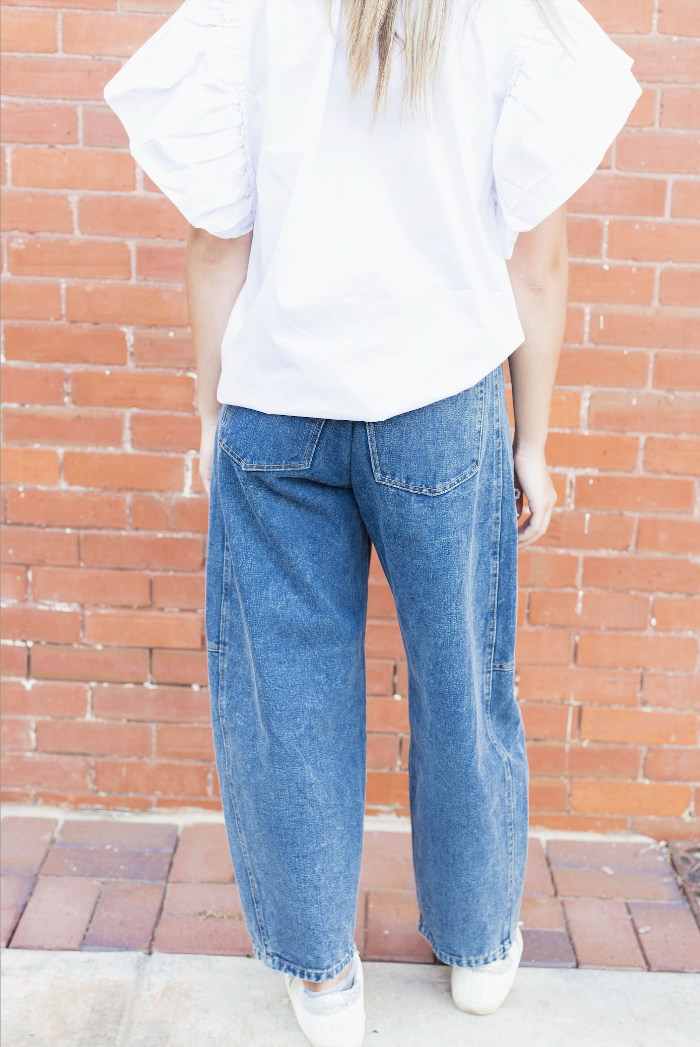 Bows + Beyond Barrel Leg Jeans