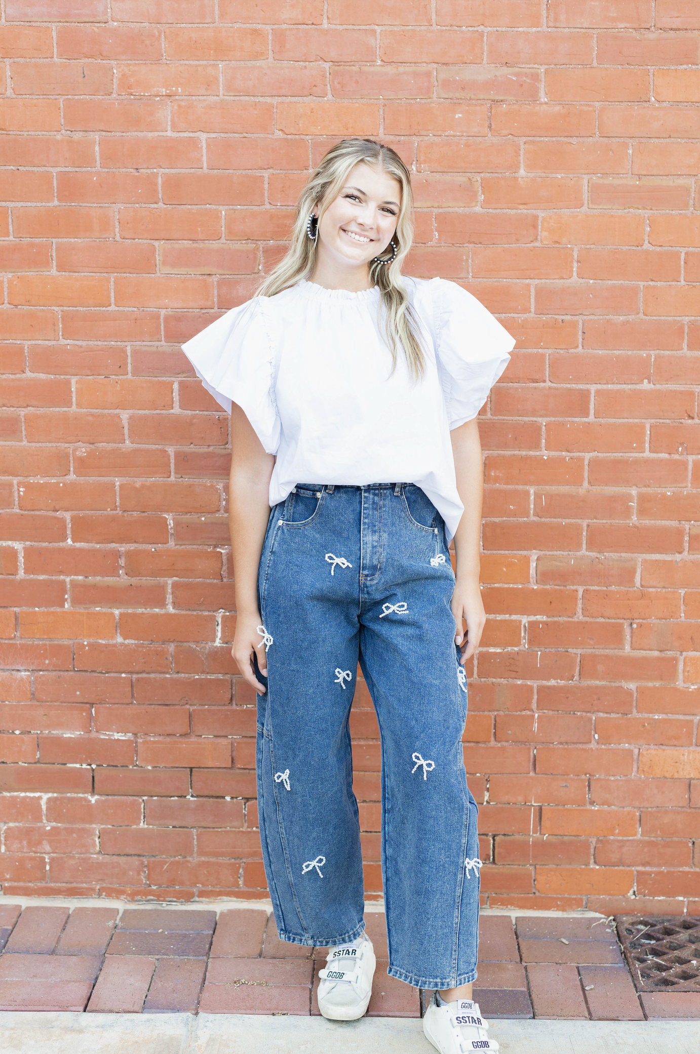 Bows + Beyond Barrel Leg Jeans