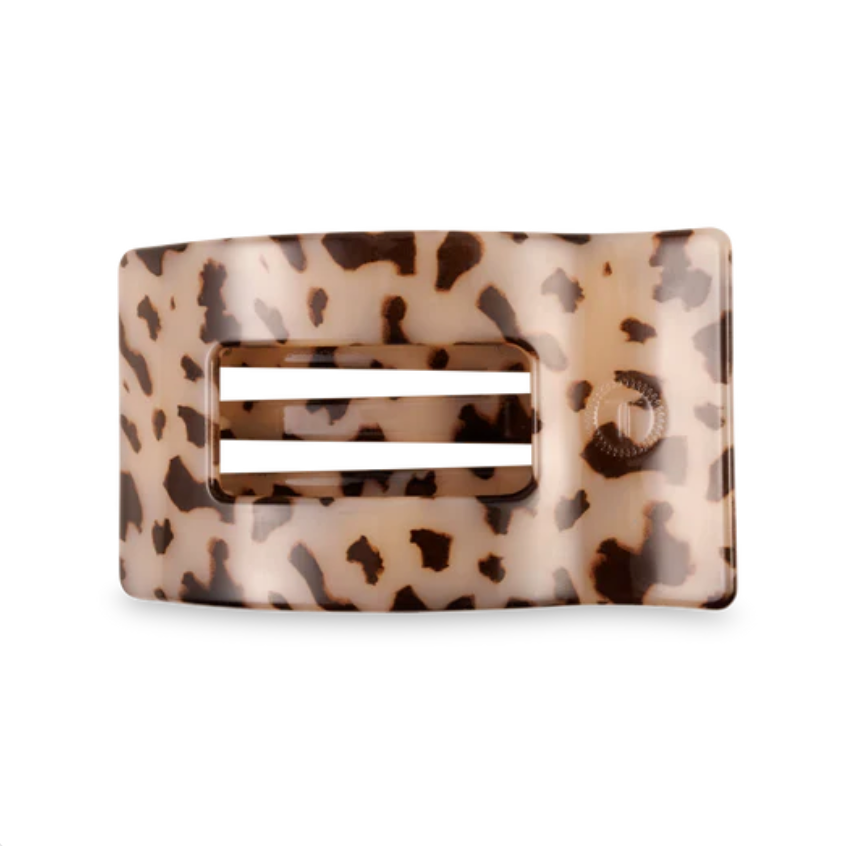 Blonde Tortoise Medium Flat Rectangle Clip