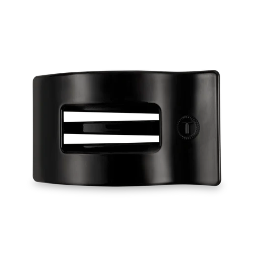 Jet Black Medium Flat Rectangle Clip
