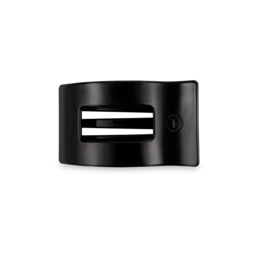 Jet Black Small Flat Rectangle Clip