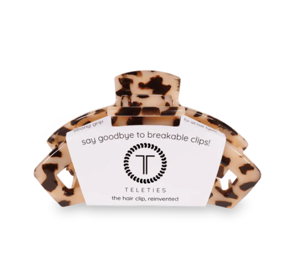 Open Blonde Tortoise Medium Hair Clip