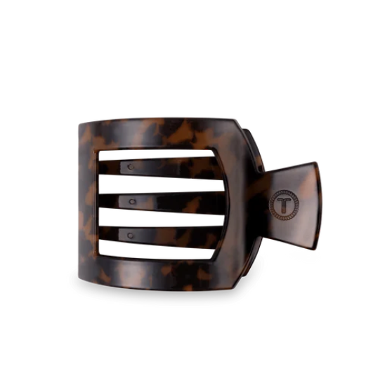 Tortoise Medium Flat Square Clip