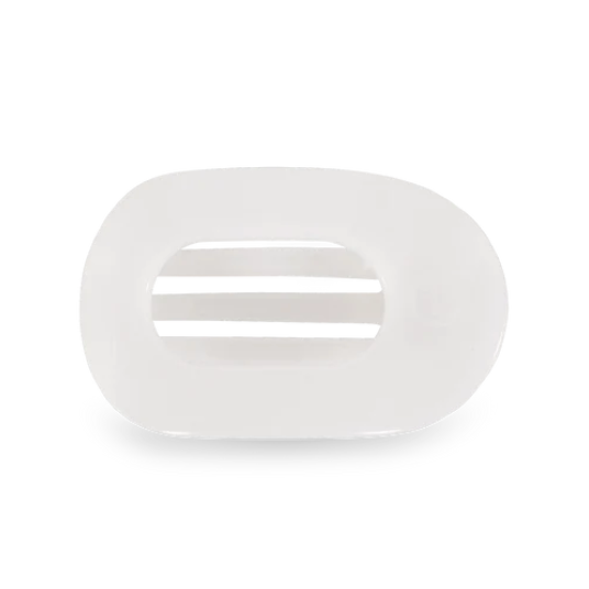 Coconut White Small Flat Round Clip