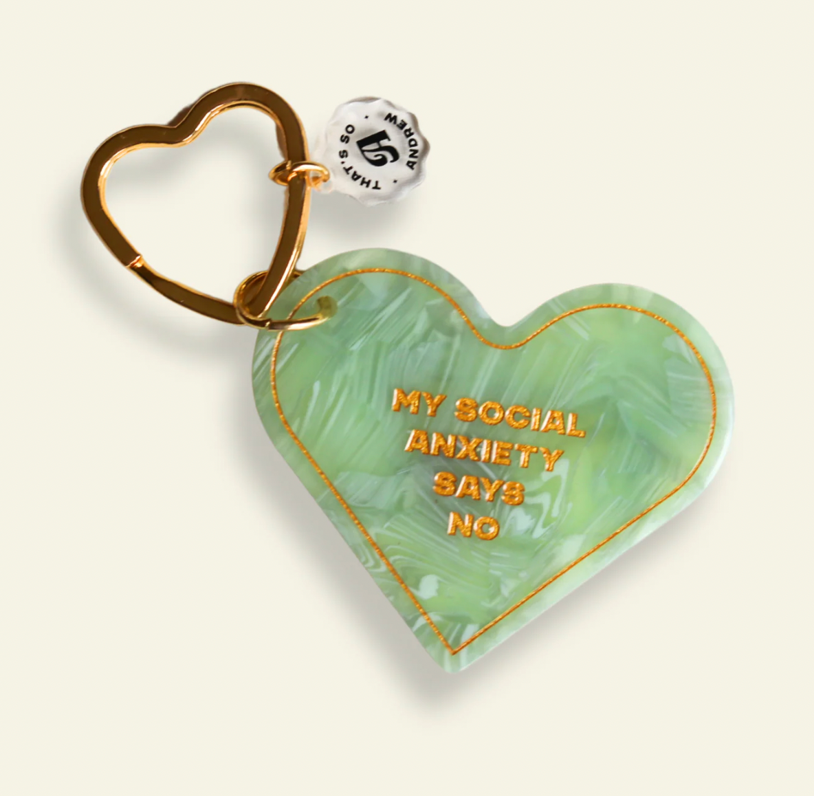 My Anxiety Says No Keychain
