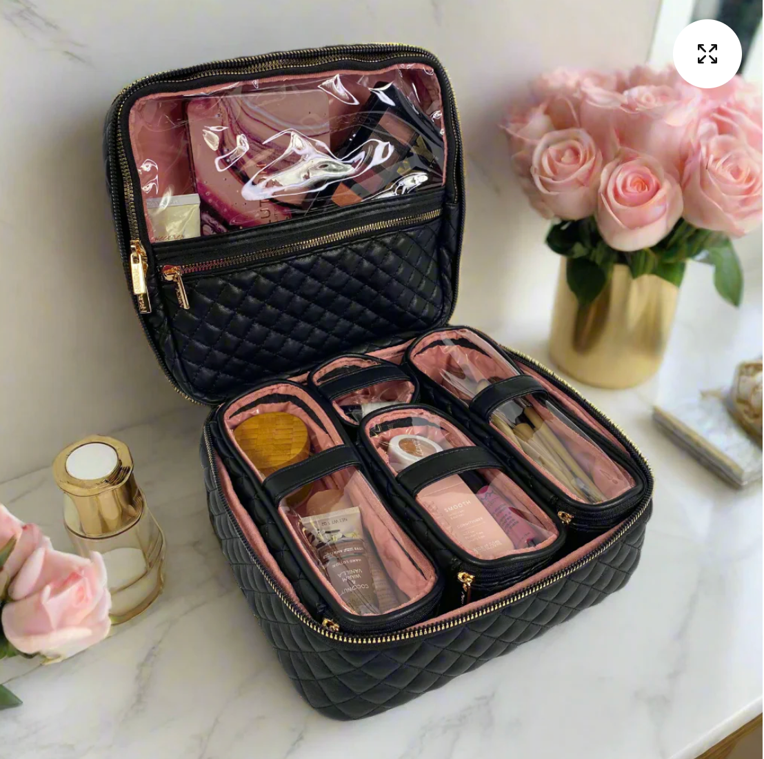 Mini Diva Makeup Case In Timeless Quilted
