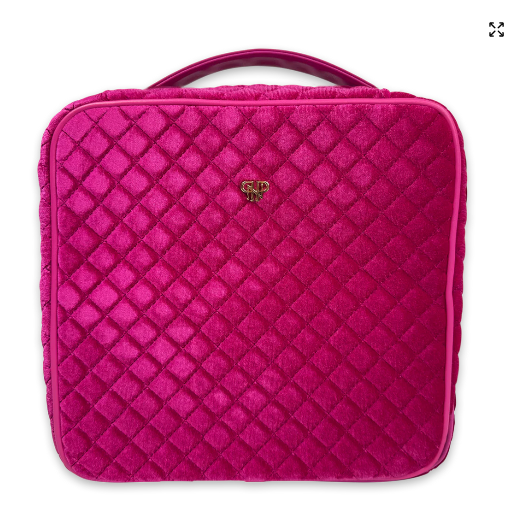 Mini Diva Makeup Case In Fuchsia Velvet