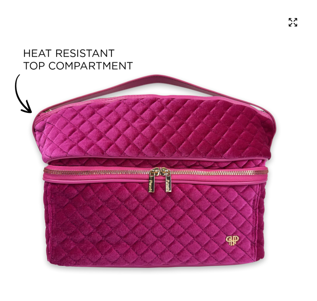 Stylist Travel Bag In Fuchsia Velvet